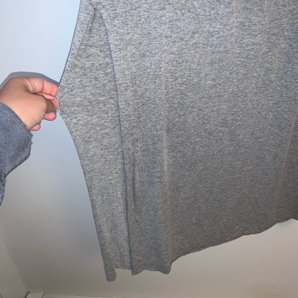 Heather Grey Maxi Skirt With Slits - Picture 6 of 6